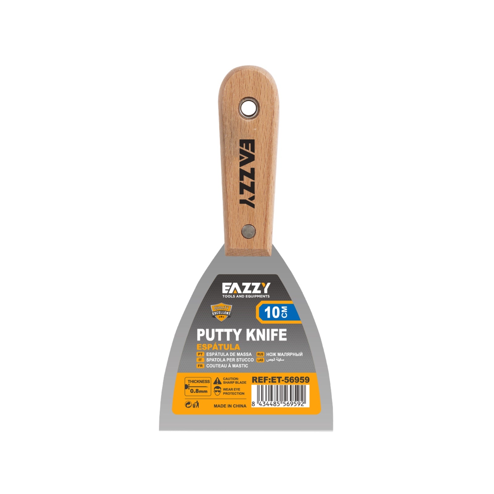 Putty Knife with Wooden Handle – Durable Scraper Tool for Painting & Repair