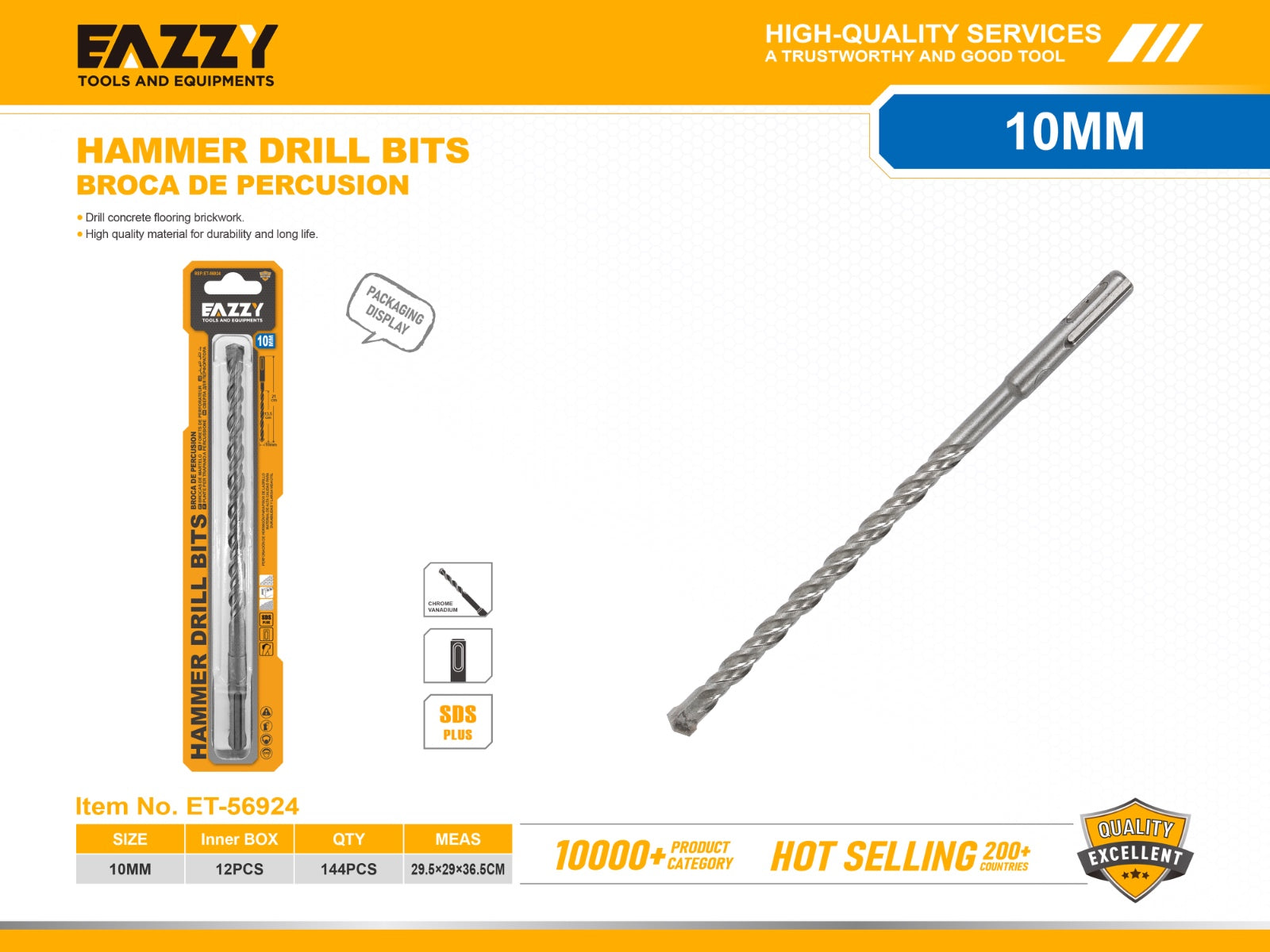 Hammer Drill Bit – Durable Carbide Tip for Concrete & Masonry