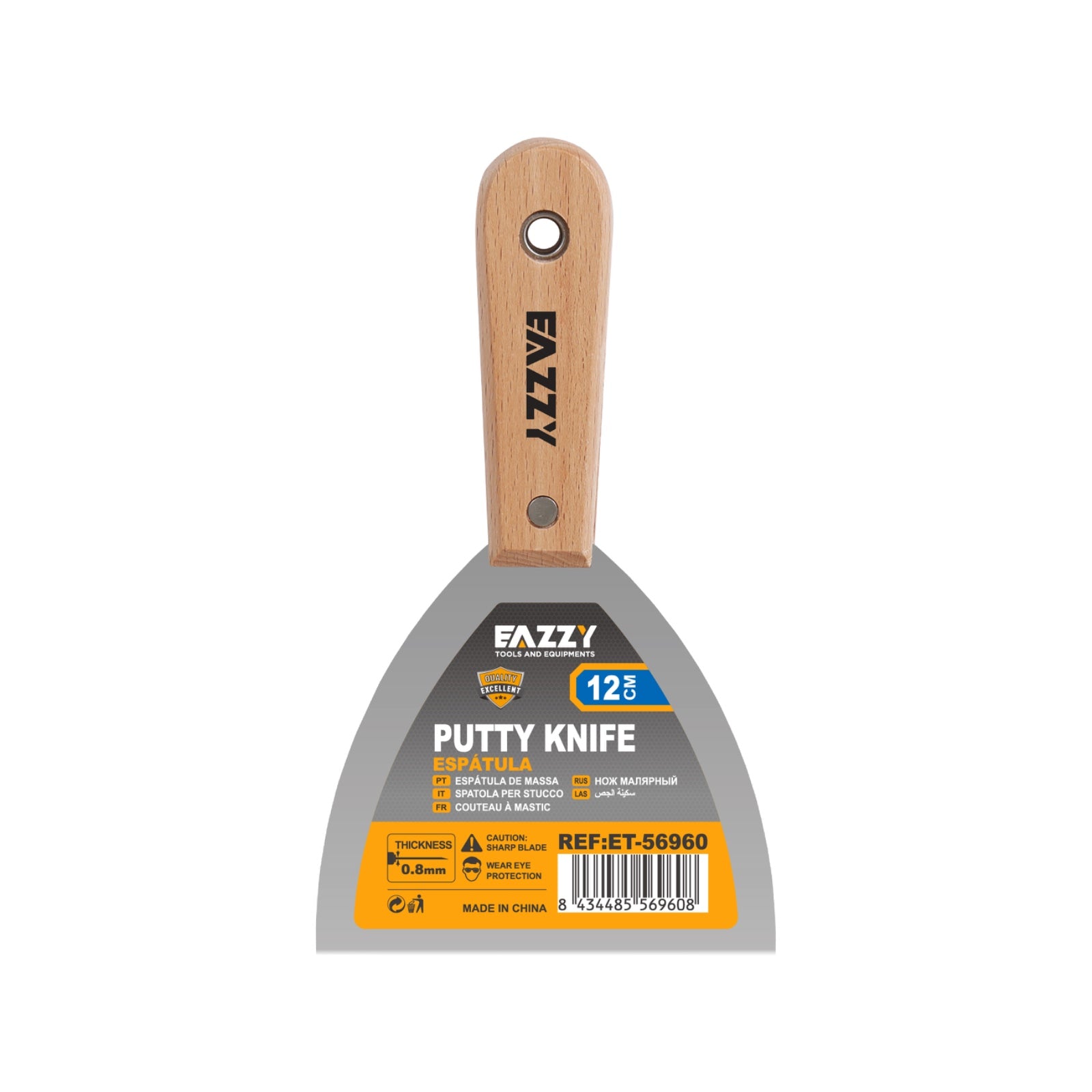 Putty Knife with Wooden Handle – Durable Scraper Tool for Painting & Repair