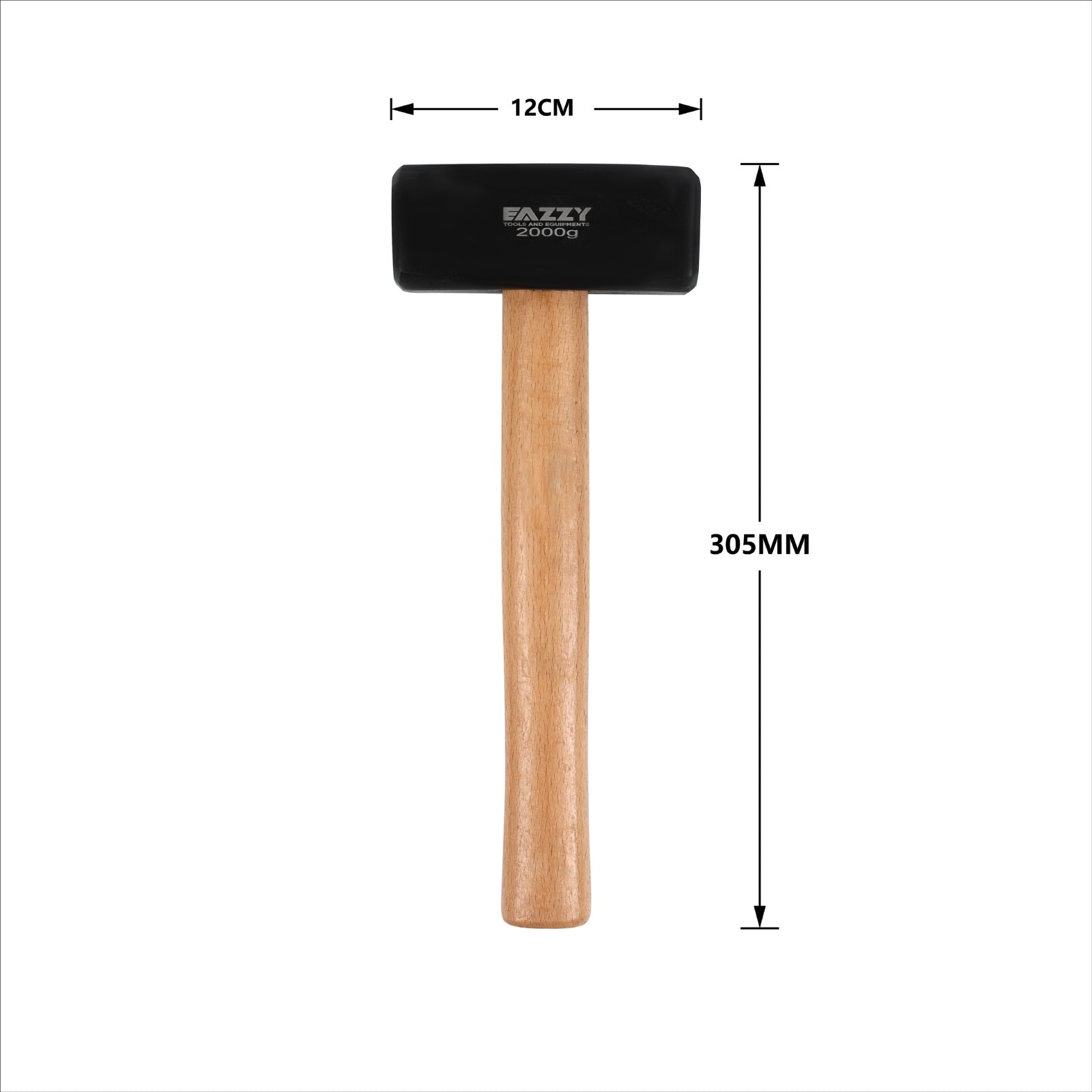 Stoning Hammer with Wooden Handle – Heavy Duty Masonry Hammer