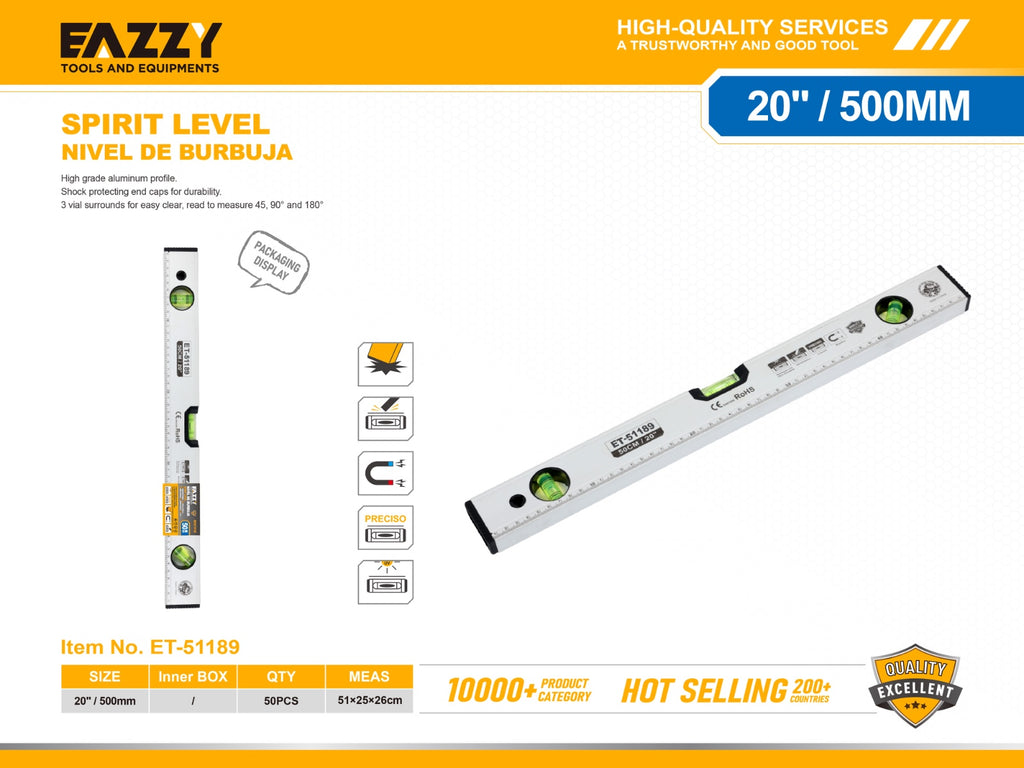Spirit Level – Precision Measuring Tool for Accurate Alignment – eazzytools