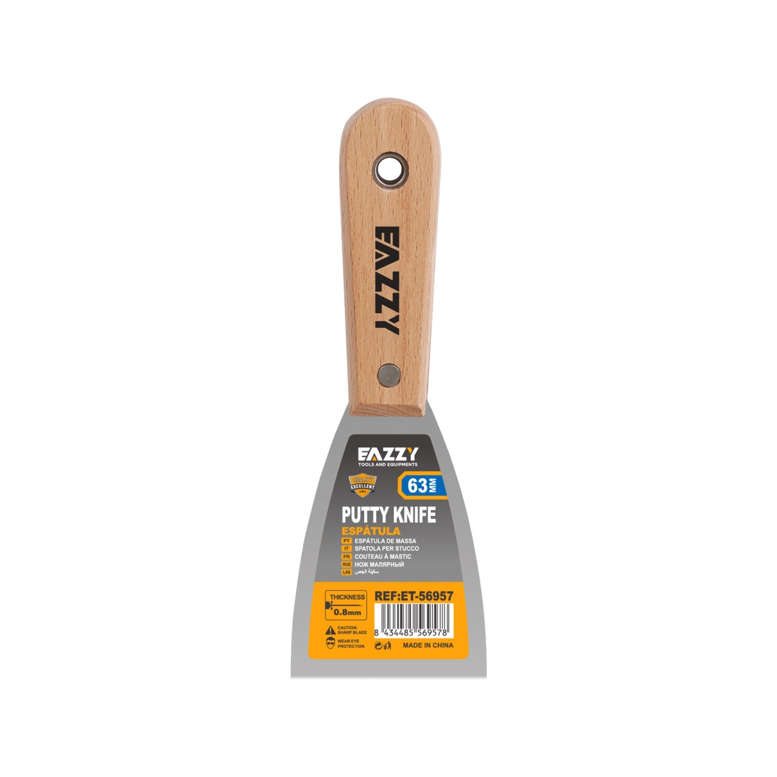 Putty Knife with Wooden Handle – Durable Scraper Tool for Painting & Repair