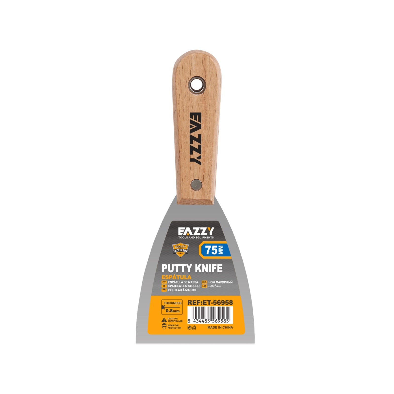 Putty Knife with Wooden Handle – Durable Scraper Tool for Painting & Repair