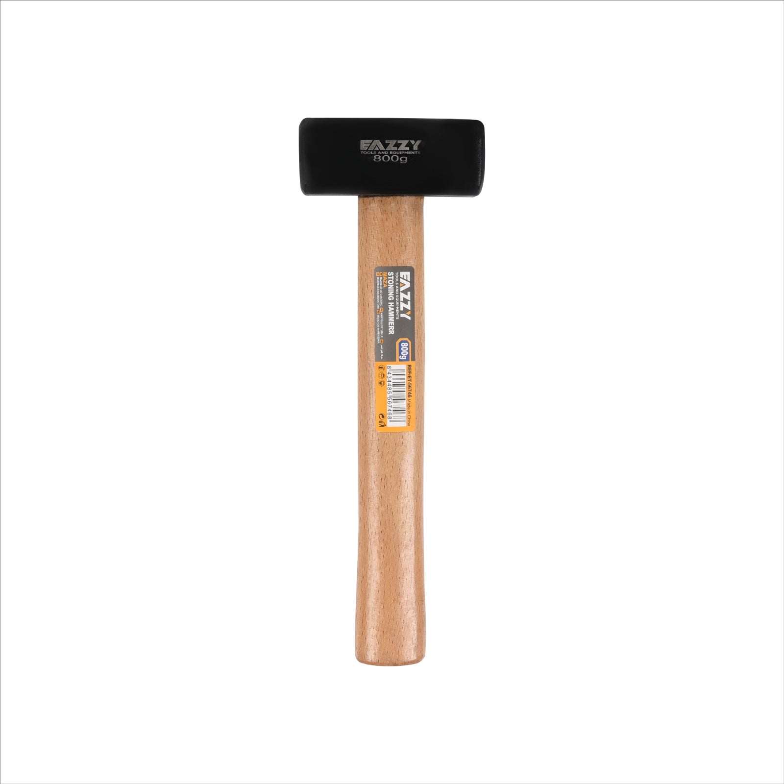 Stoning Hammer with Wooden Handle – Heavy Duty Masonry Hammer