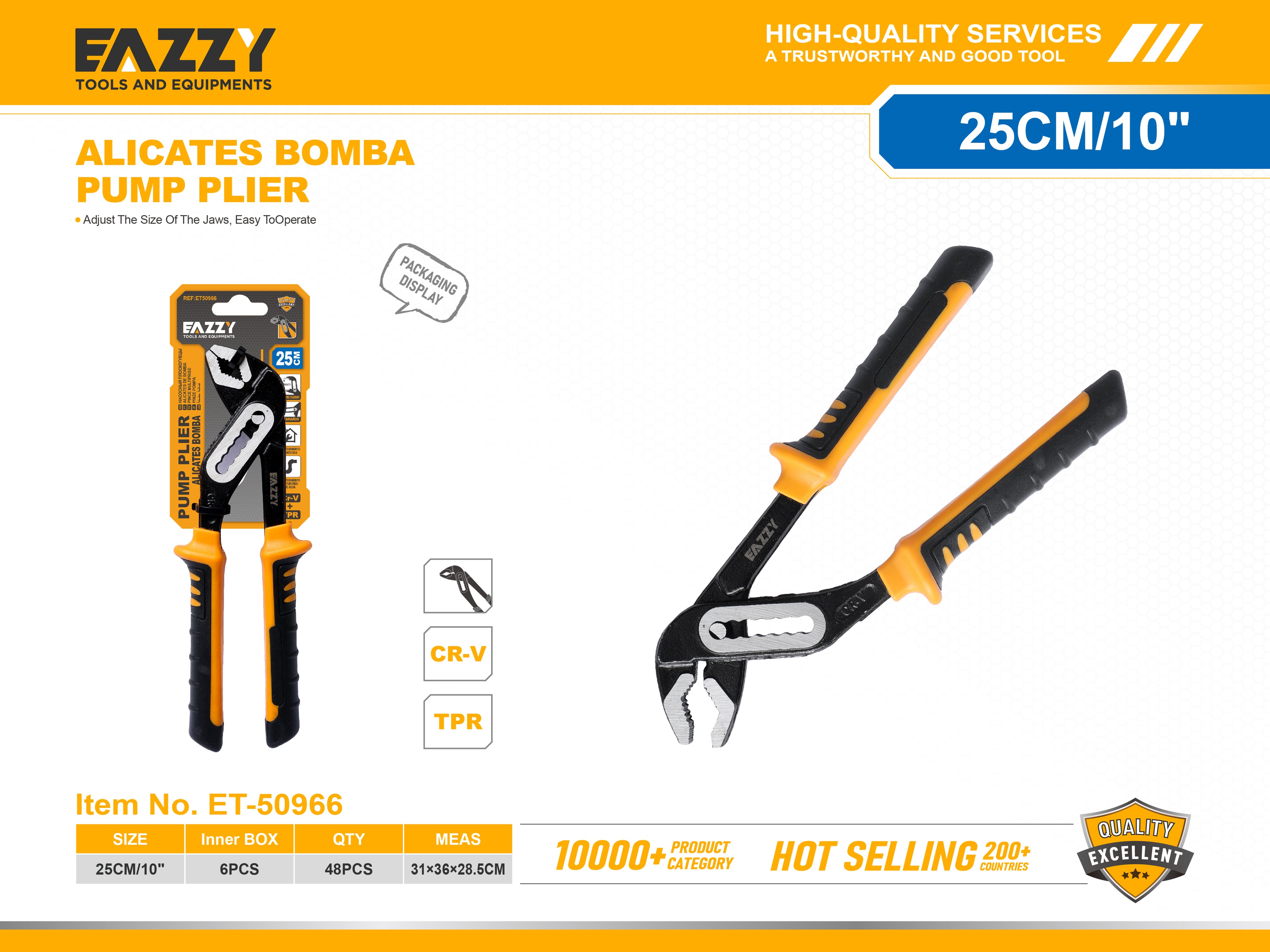 Heavy Duty Water Pump Pliers | Adjustable Pump Pliers ET- 50965