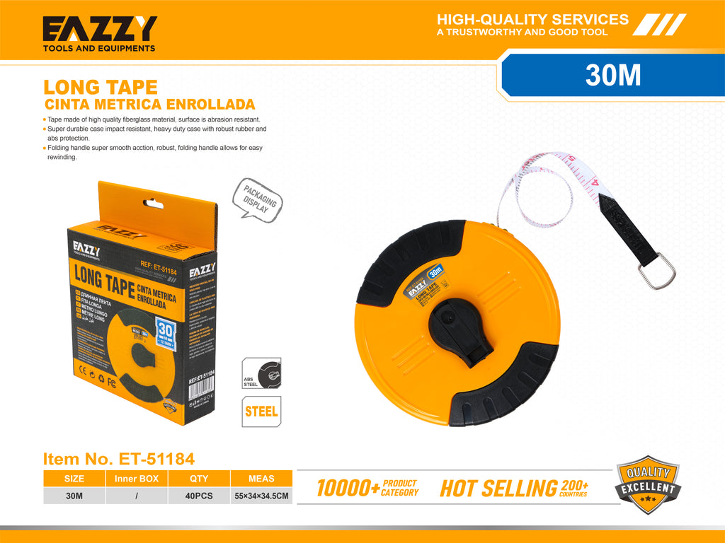 Premium Fiberglass Measuring Tape 30 Meter - ET-51184