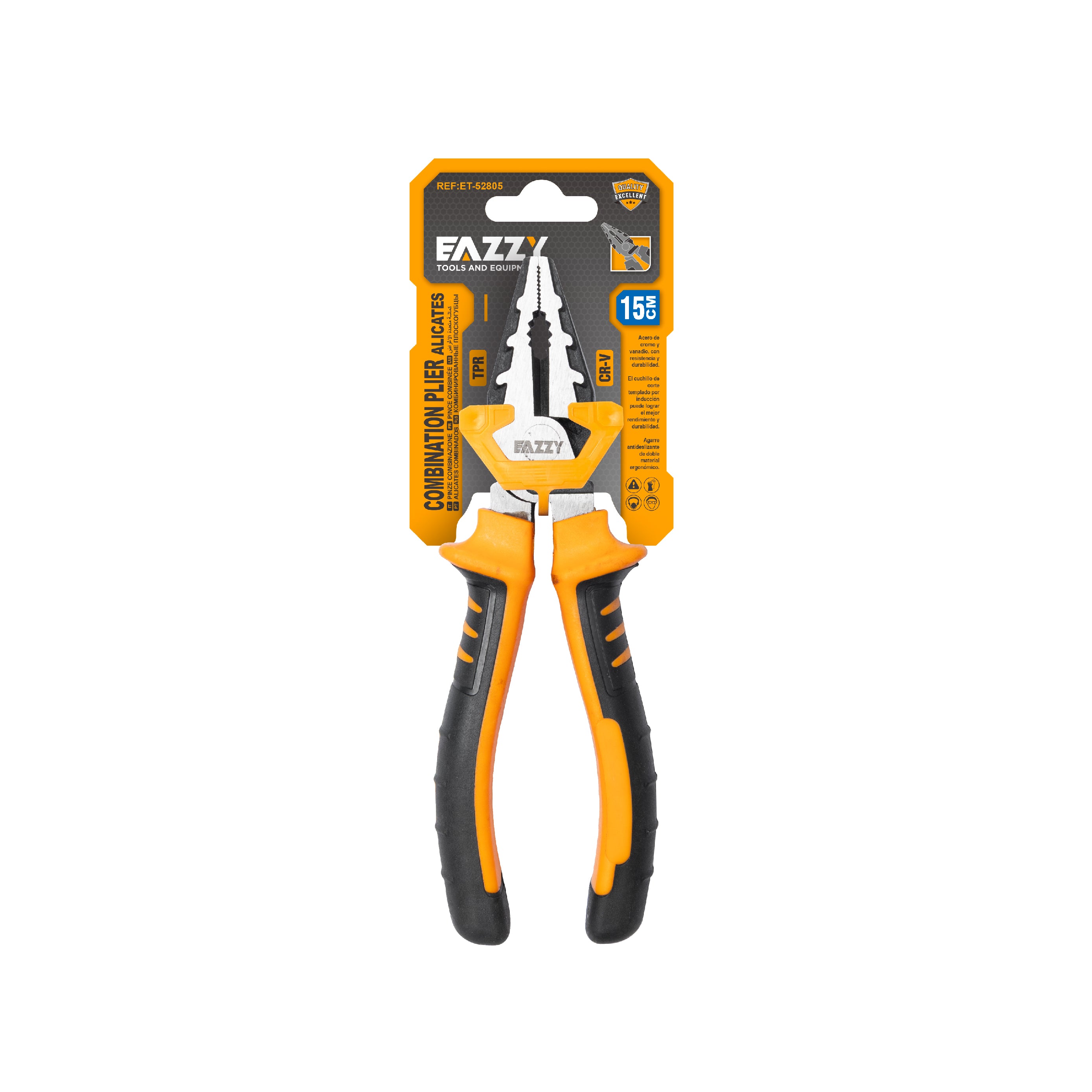 Combination Plier – Chrome Vanadium Steel, Ergonomic Anti-Slip TPR Grip
