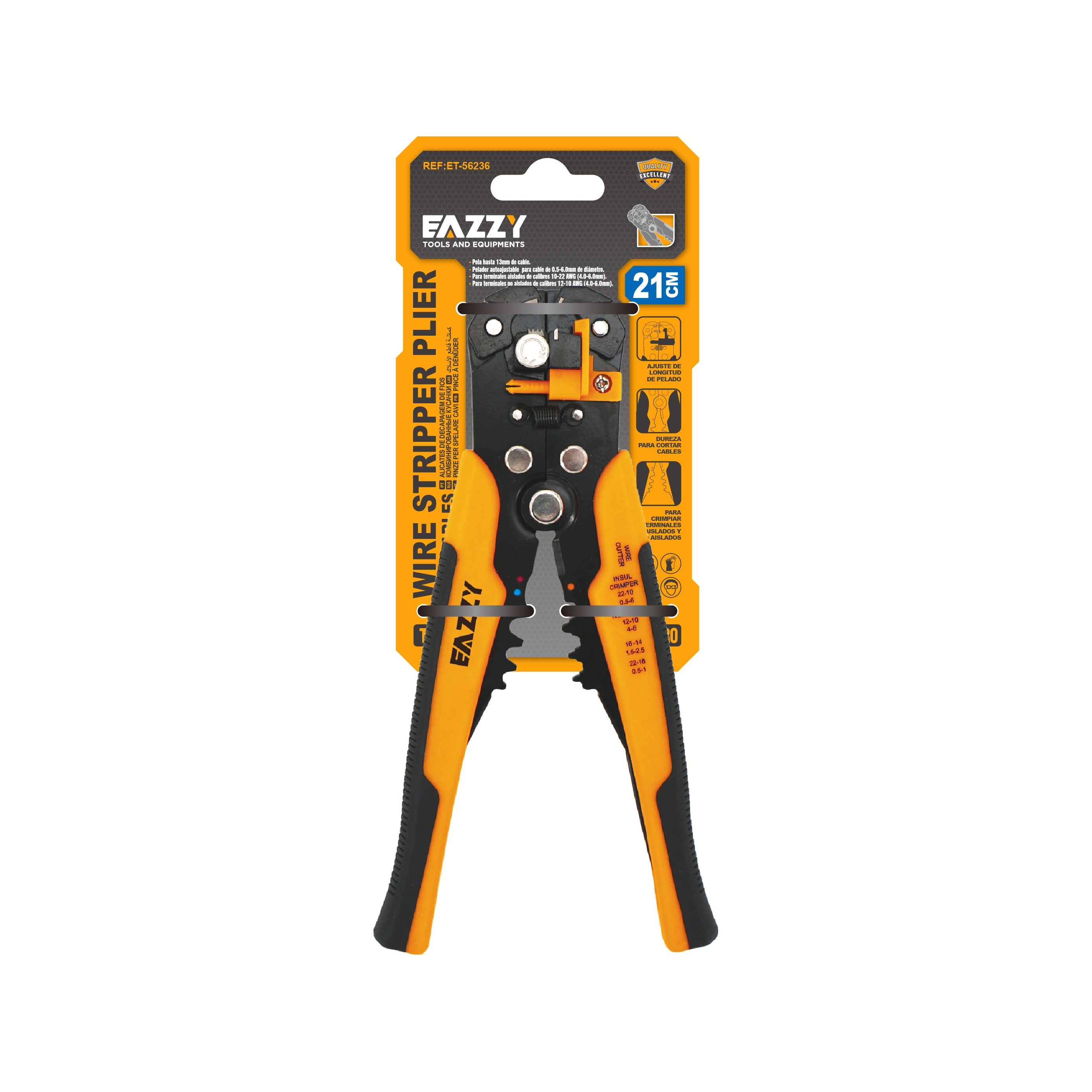 Multi-Purpose Wire Stripper Plier with Cutter | Precision Electrical Tool ET-56236