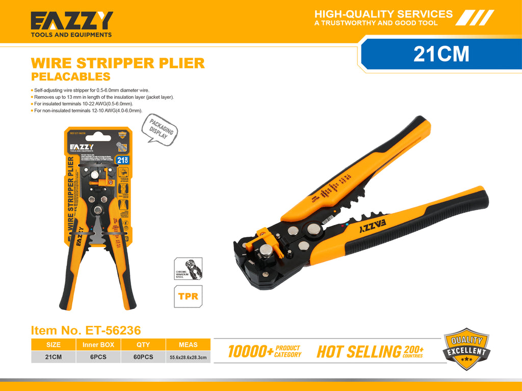 Ezzy Tools Multi-Purpose Wire Stripper Plier with Cutter | Precision Electrical T ...