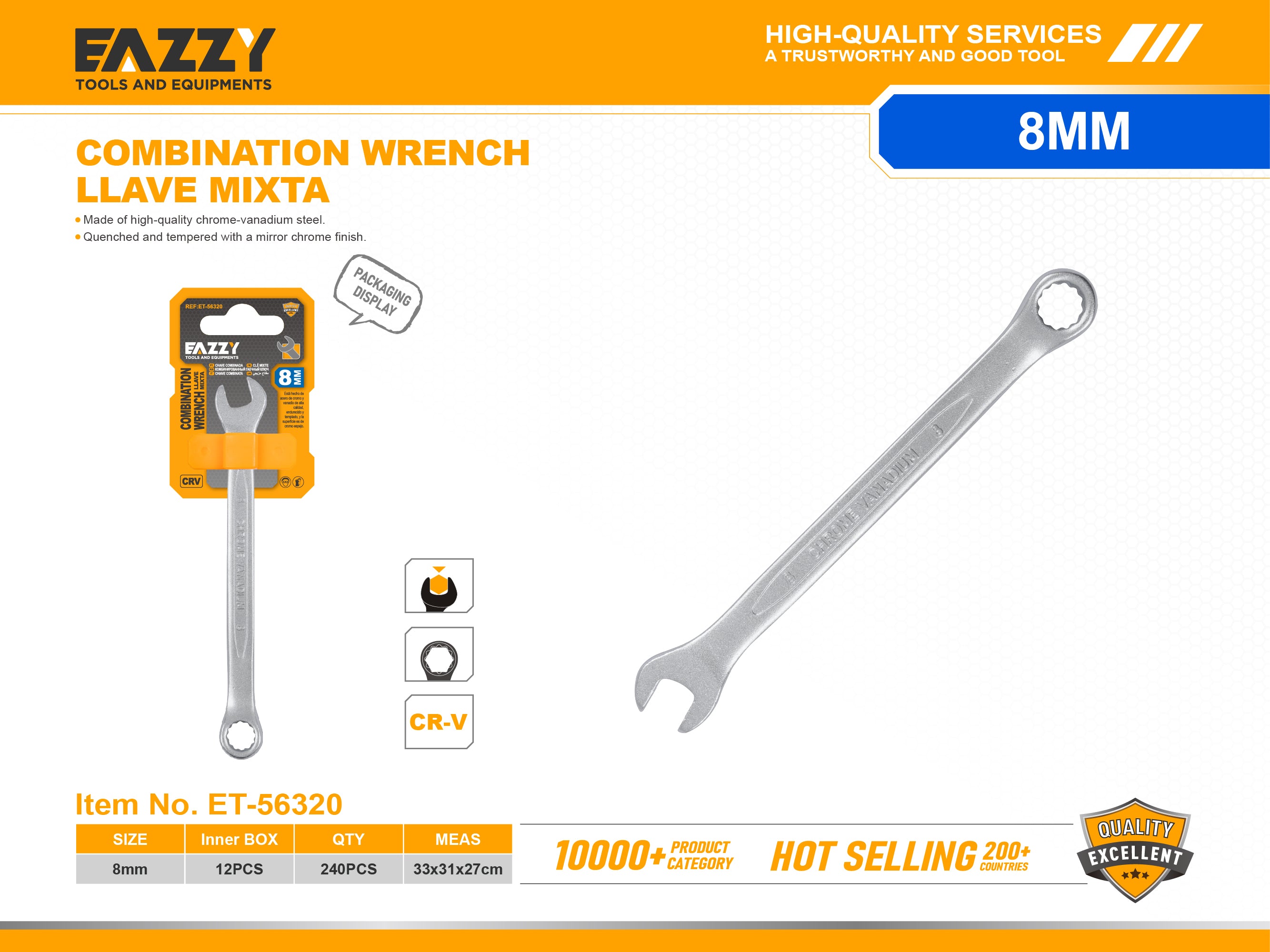 Professional Combination Wrench Spanner – High Torque & Long Life