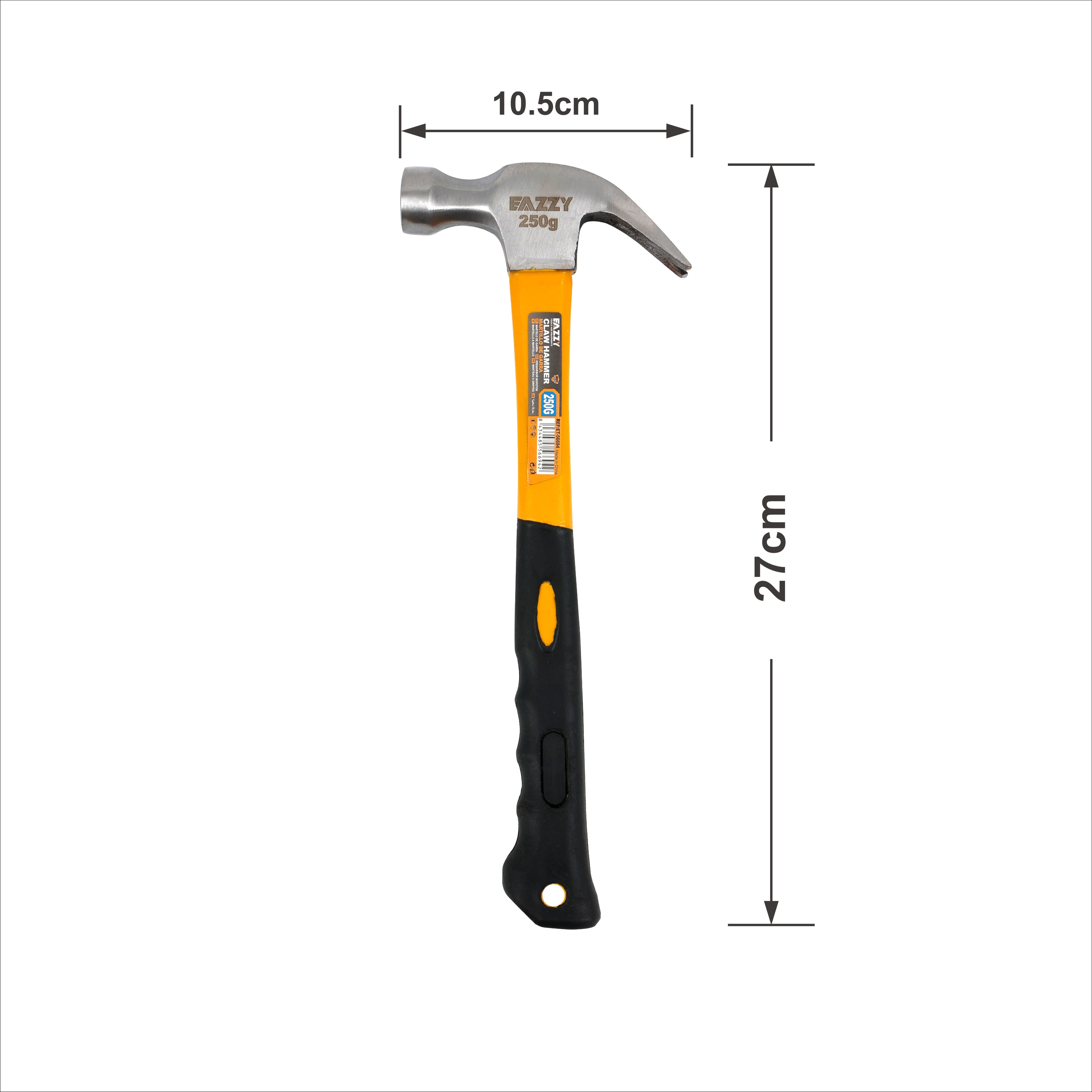 Heavy-Duty Claw Hammer with Strong Non-Slip Grip