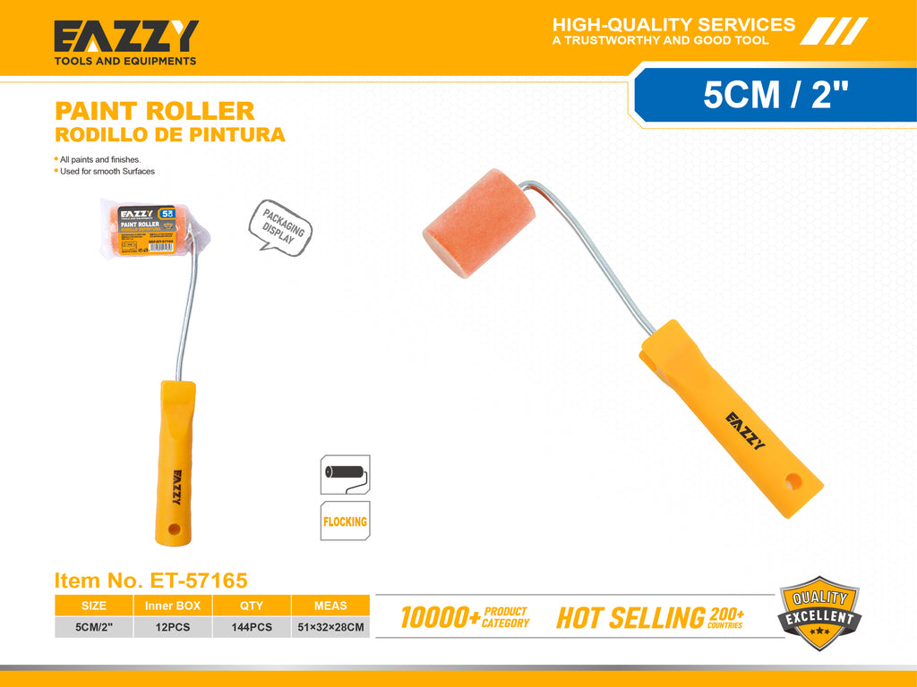 Premium Paint Roller WITH orange color sleeve 5CM ET-57165