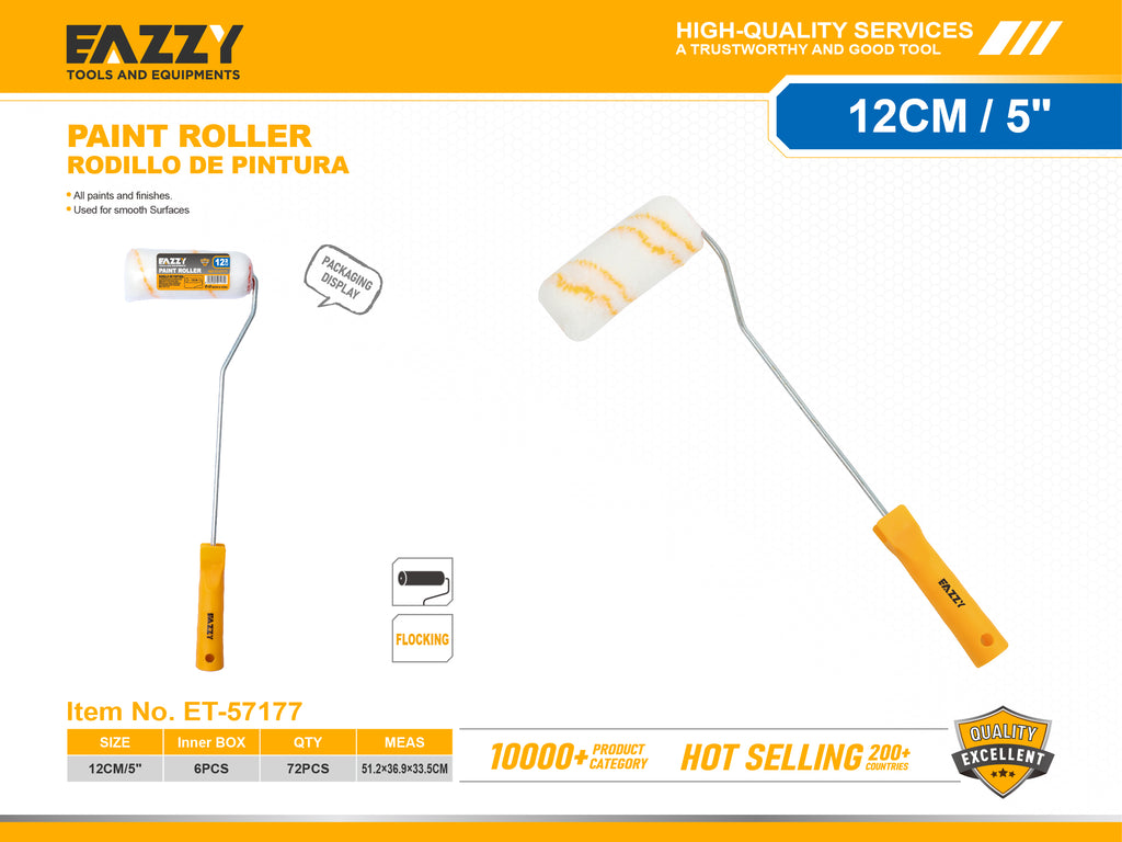 Premium Paint Roller – Smooth Finish Wall & Ceiling Painting Tool 12CM ET-57177