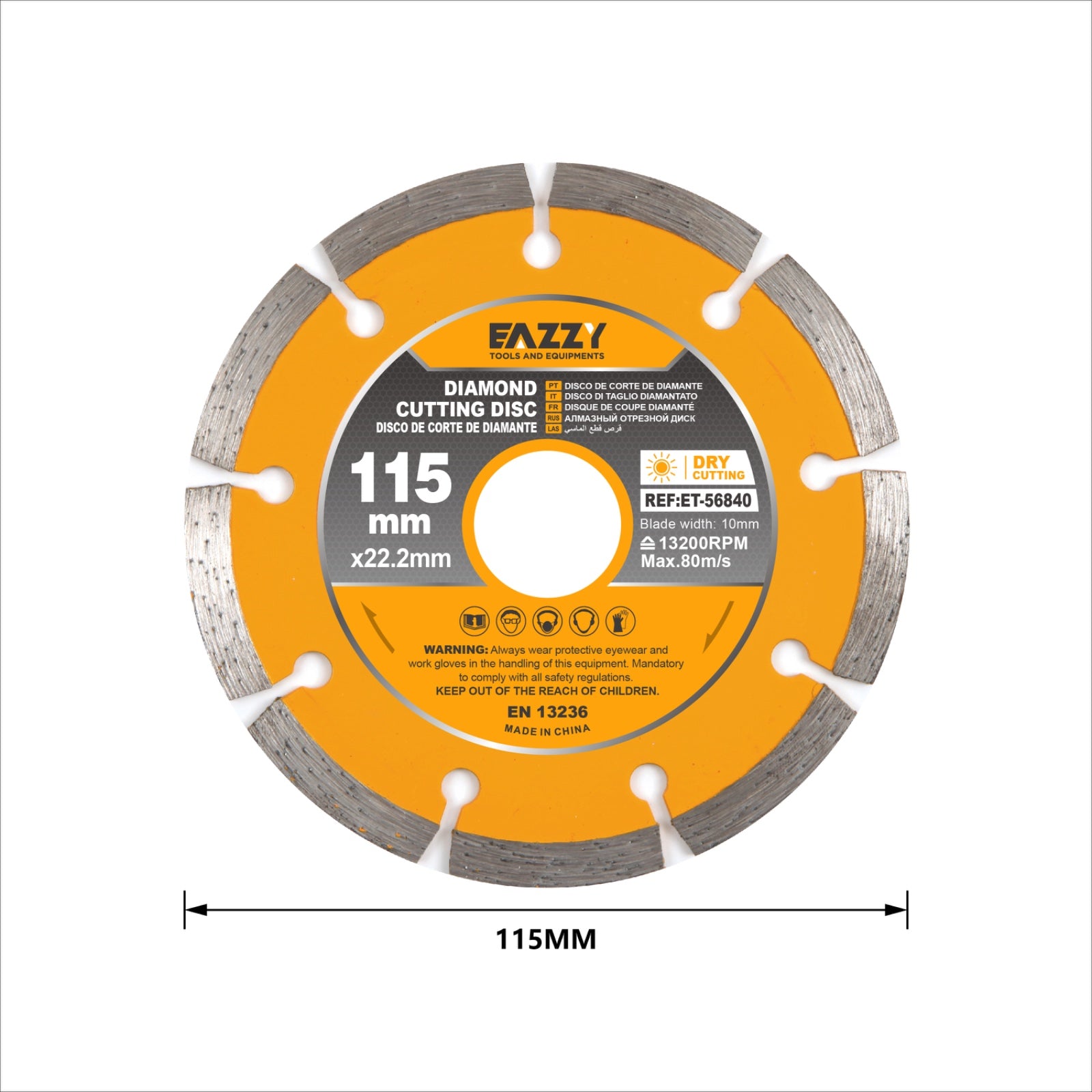 Diamond Cutting Disc – Dry Cutting Blade for Stone, Tile & Masonry Description