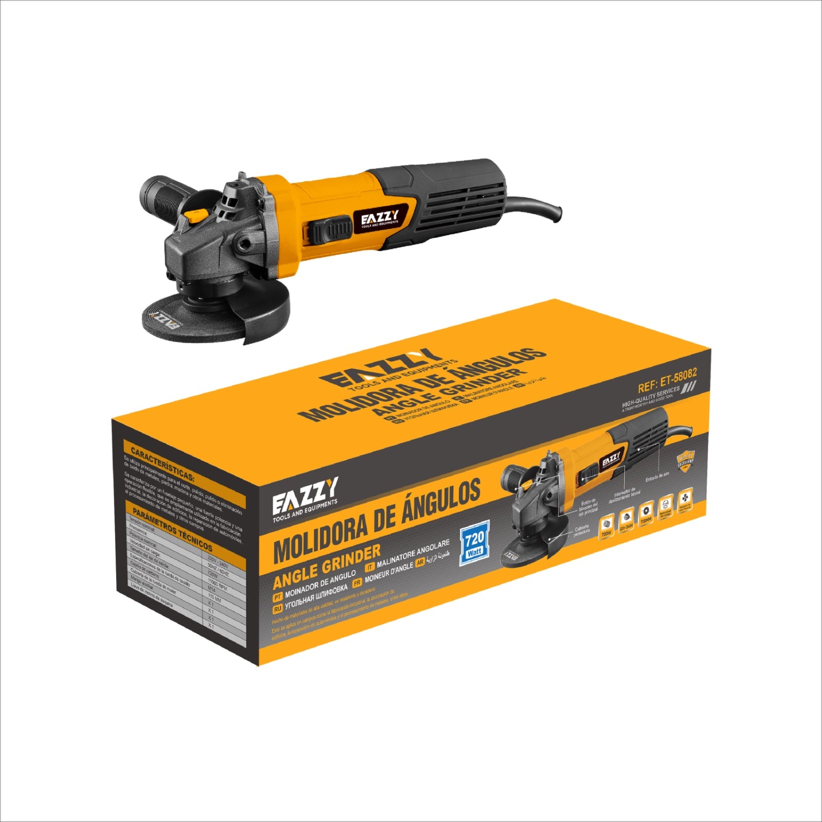 720W Angle Grinder Molidora de Ángulos – Powerful Cutting & Grinding Tool
