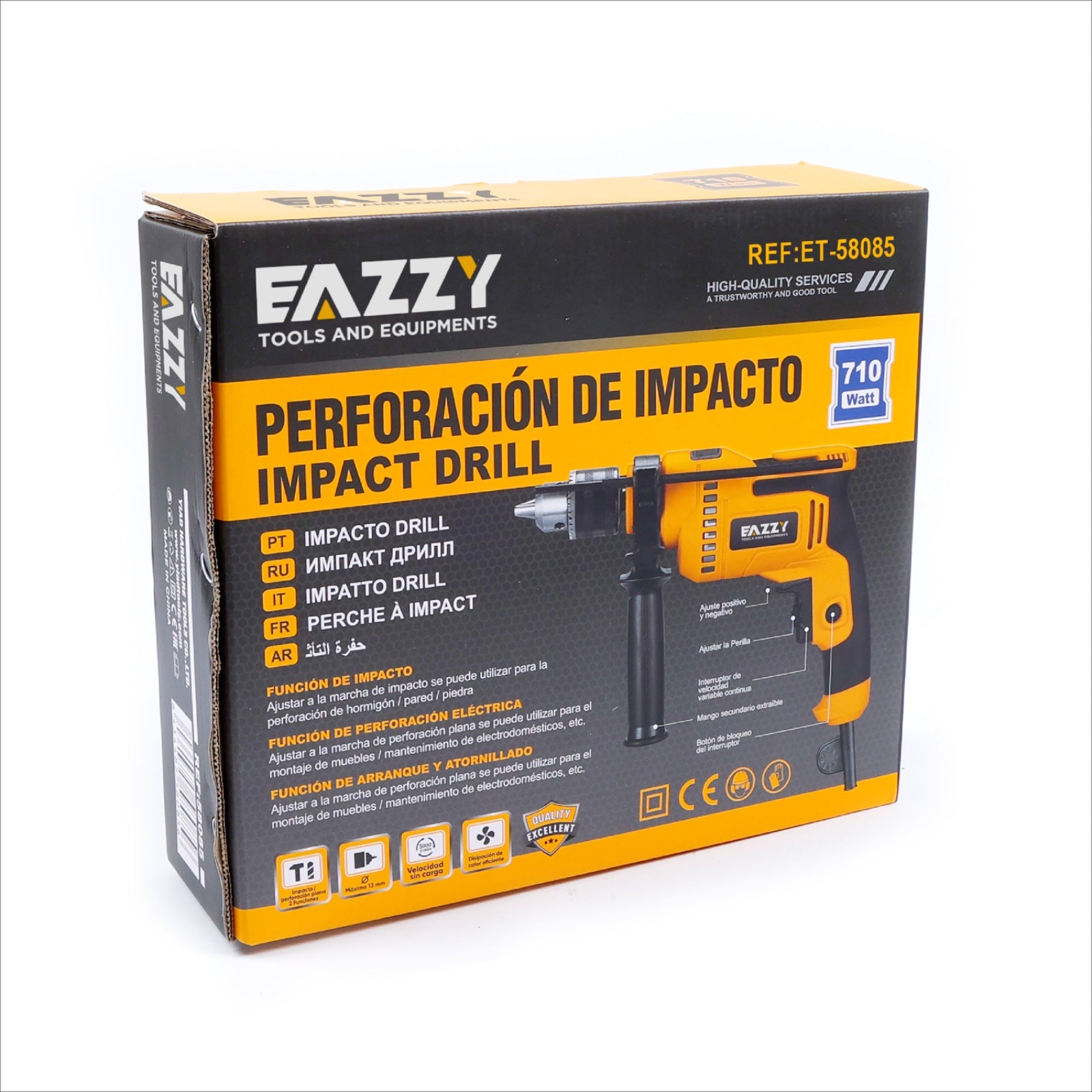 710W Impact Drill Taladro de Perforación de Impacto – Heavy Duty Power Tool